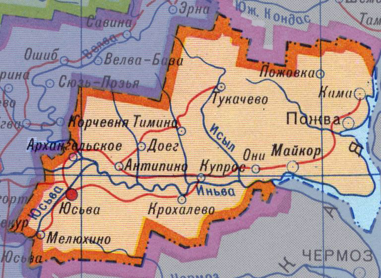 Юсьвинский Район Карта